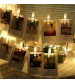 10 LED Photo Clips String Lights Battery Operated Warm White Led Bulbs